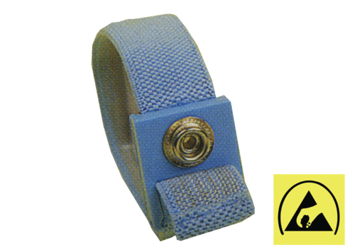 Bracelet conducteur antistatique réglable - pression 10 mm