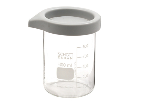 Bécher Duran glass avec couvercle, 600 ml pour toutes cuves sauf S10 et S10H